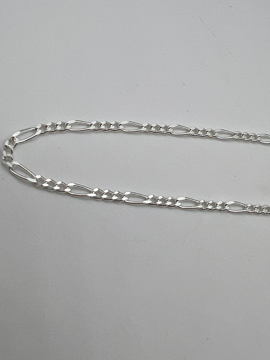 Figaro Sterling Silver 925 Chain 18''