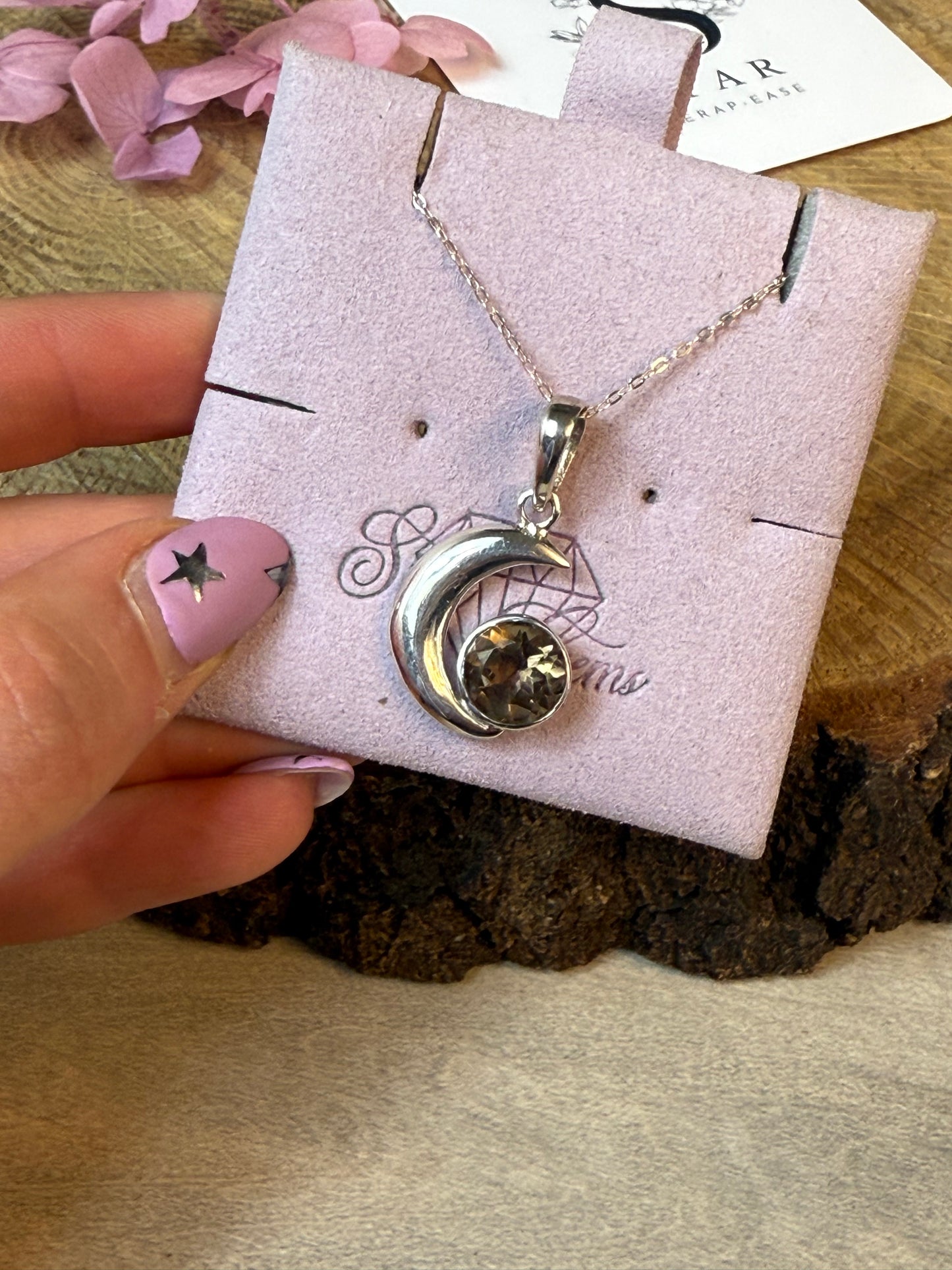 Smoky Moon 925 Sterling Pendant