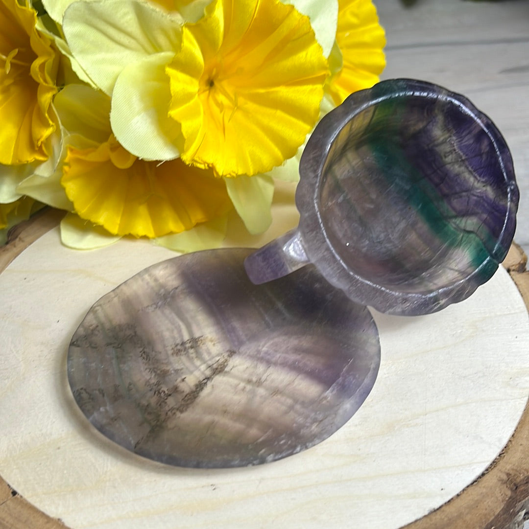 Fluorite Hand Carved Cup