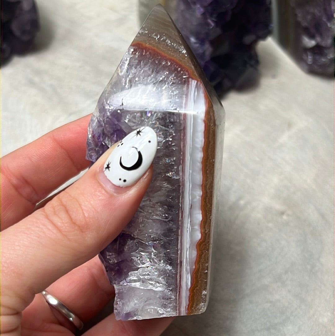 A Amethyst Agate Tower Points