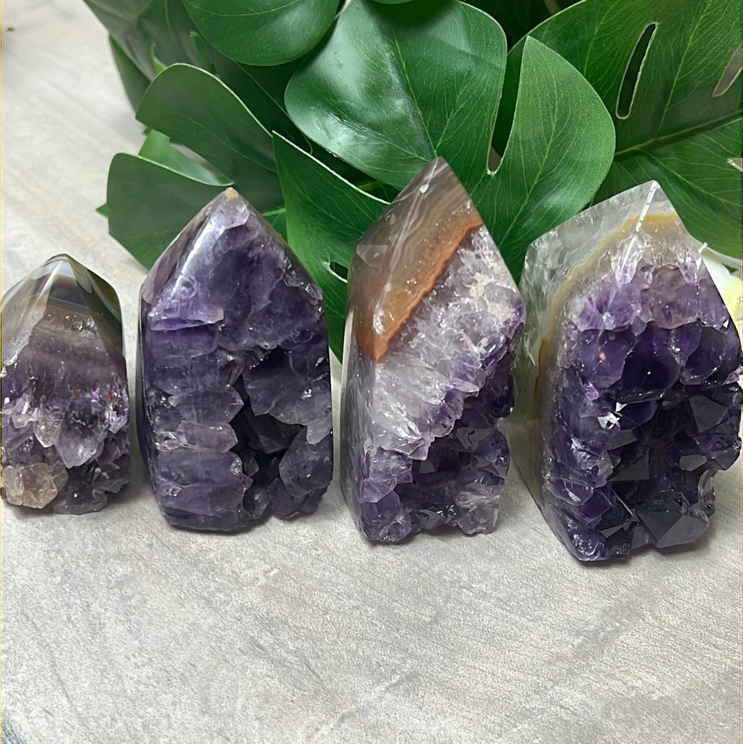 A Amethyst Agate Tower Points