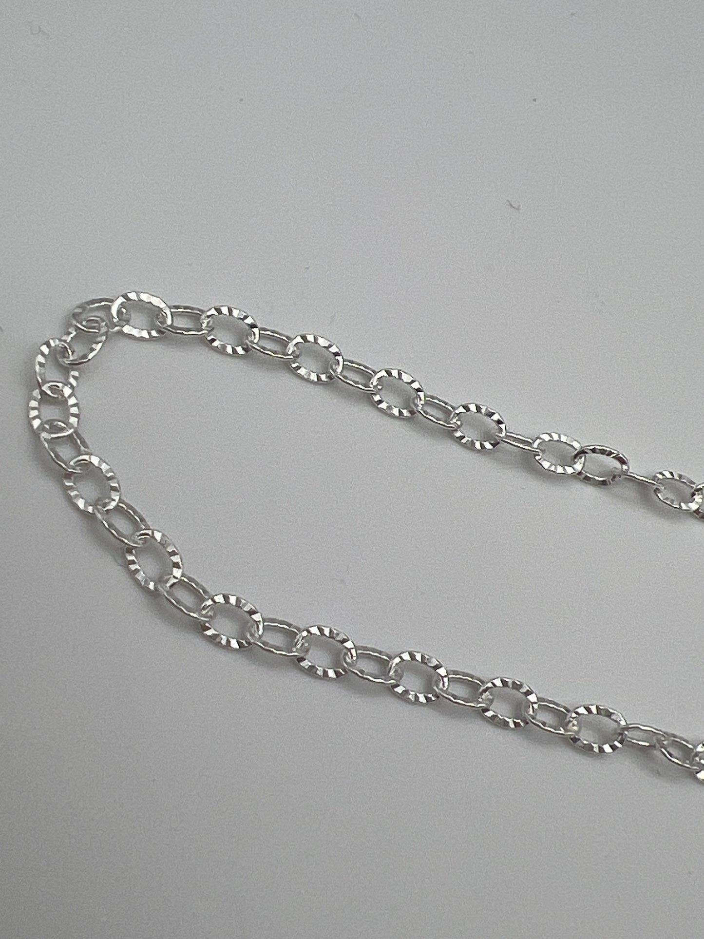 Sparkle Hammer Sterling Silver 925 Chain - 18''