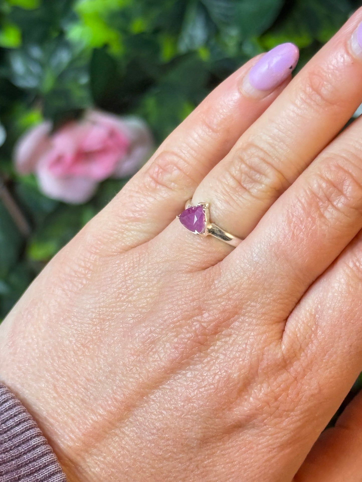 Ruby 925 Silver Ring - Size M