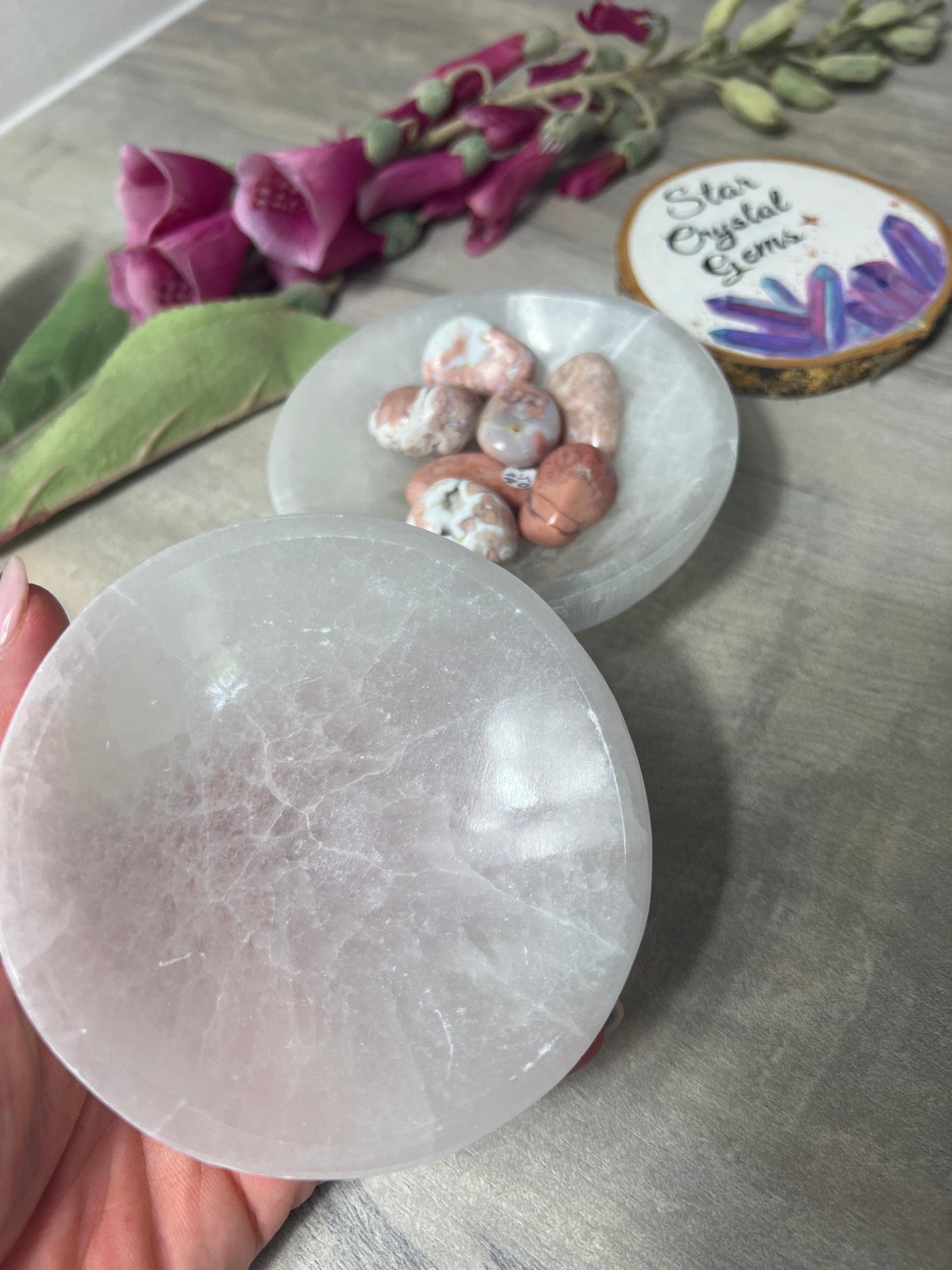 Round Selenite Charging Bowl