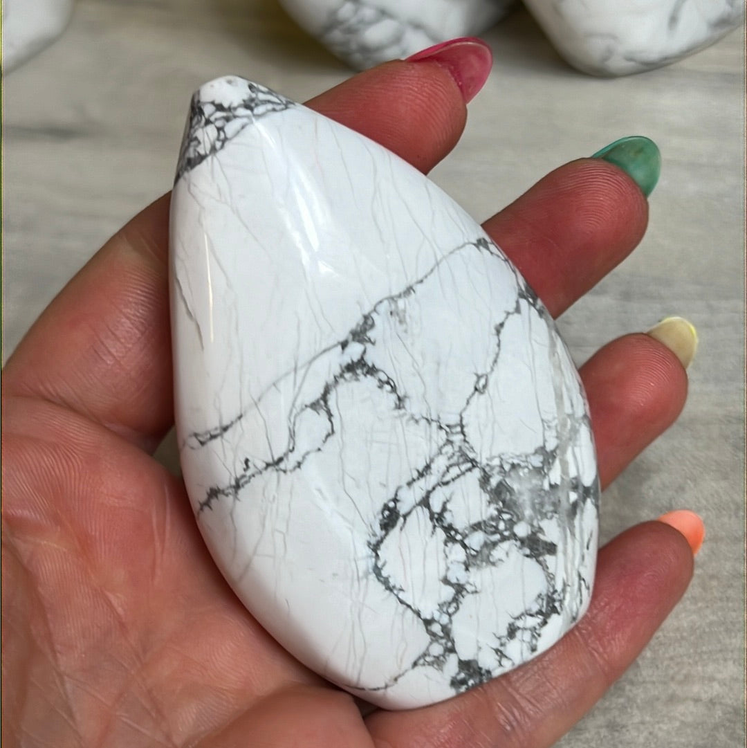 White Howlite Freeform Flame