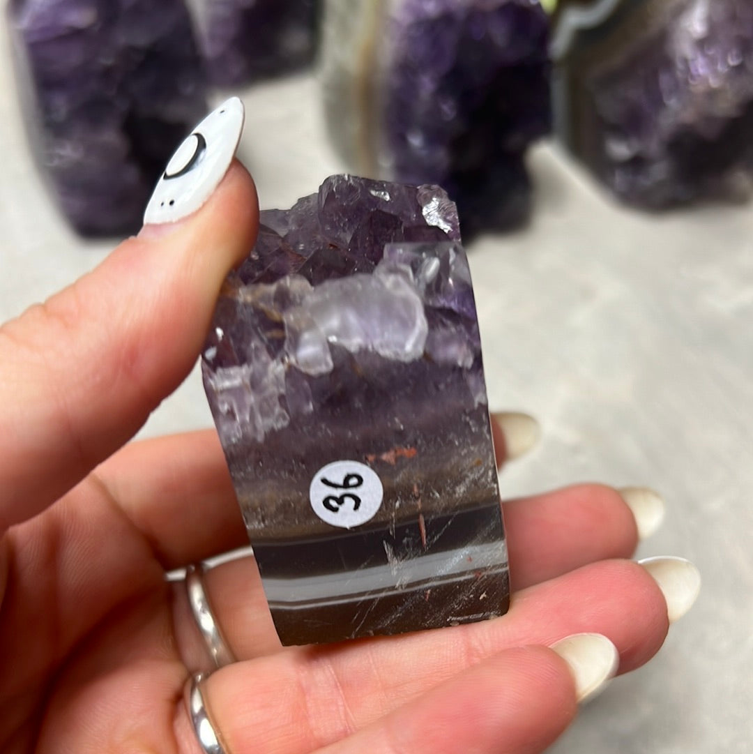 A Amethyst Agate Tower Points