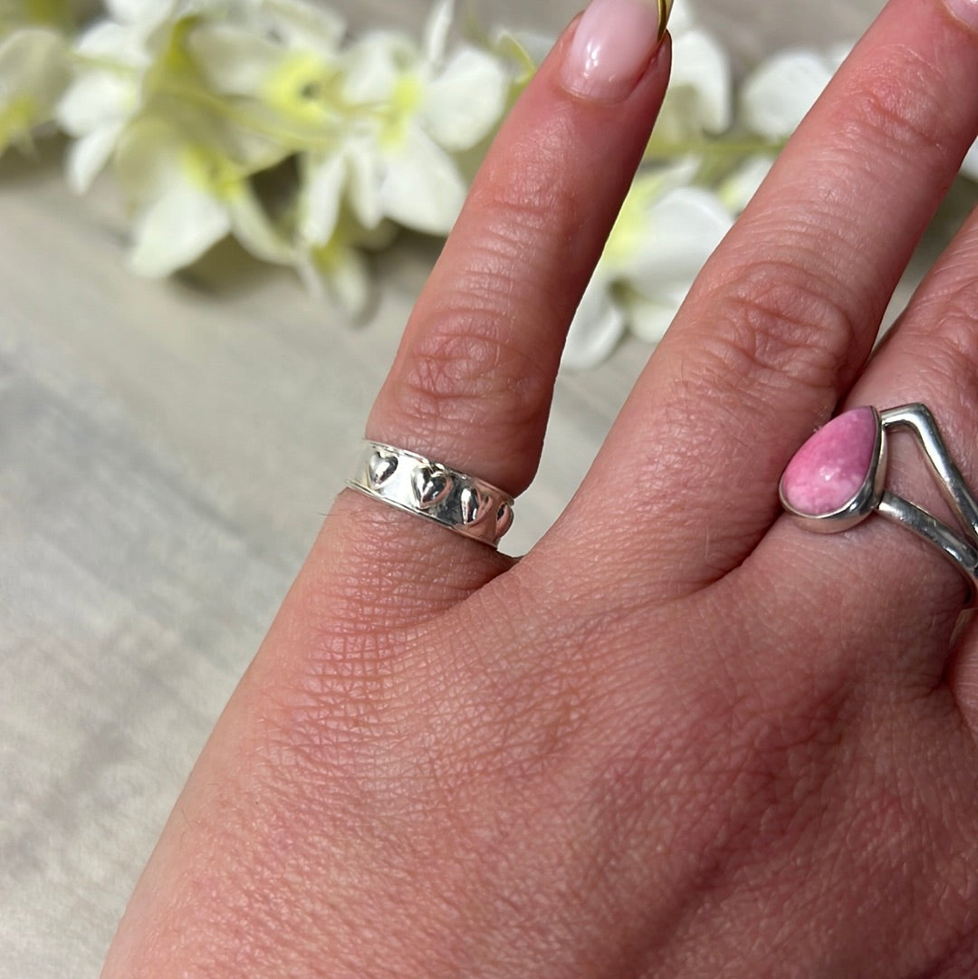 Raise your Heart - Mini Iddy Diddy - ( child / toe ) Adjustable 925 Sterling Silver Ring