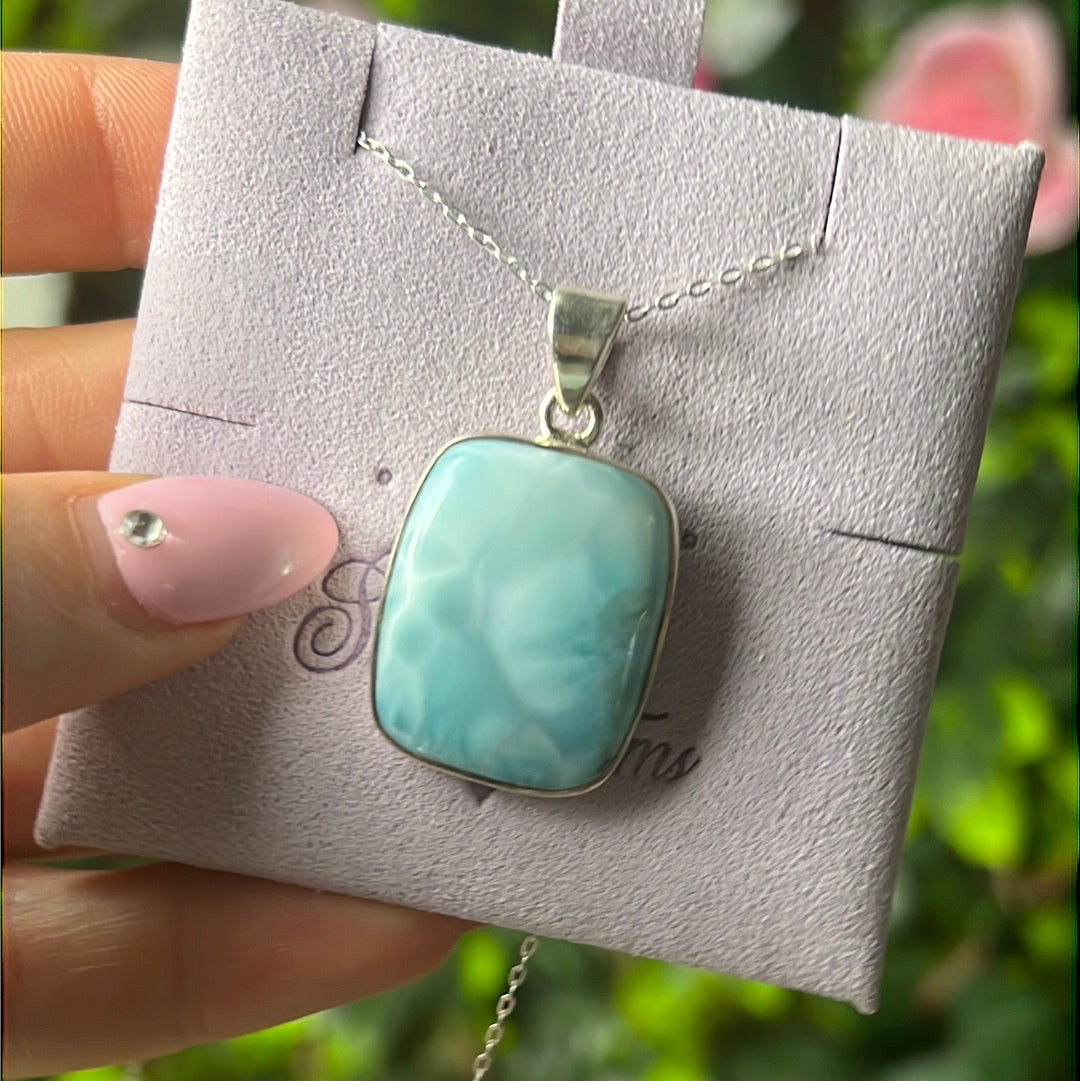 Larimar 925 Sterling Pendant