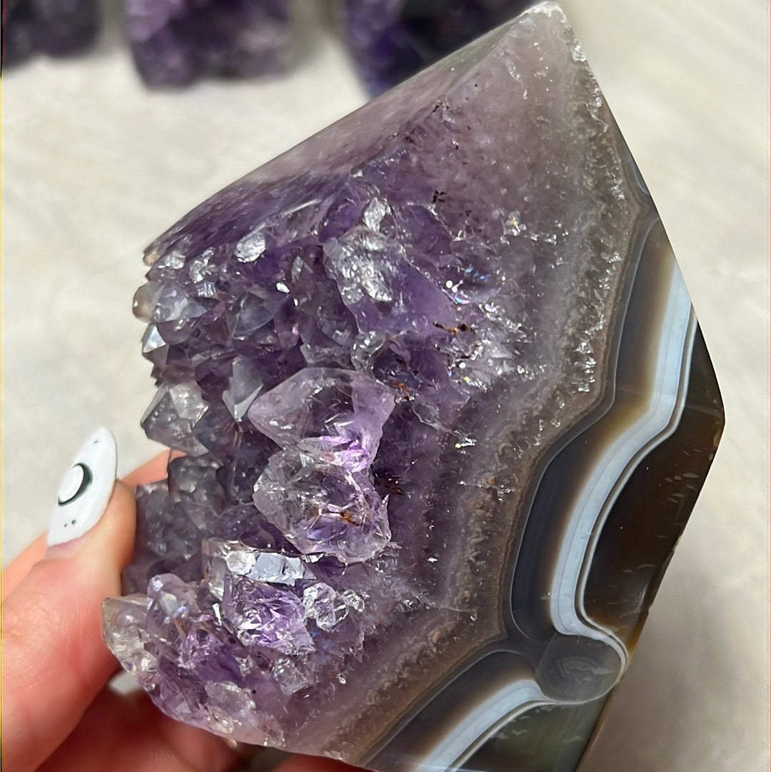 A Amethyst Agate Tower Points