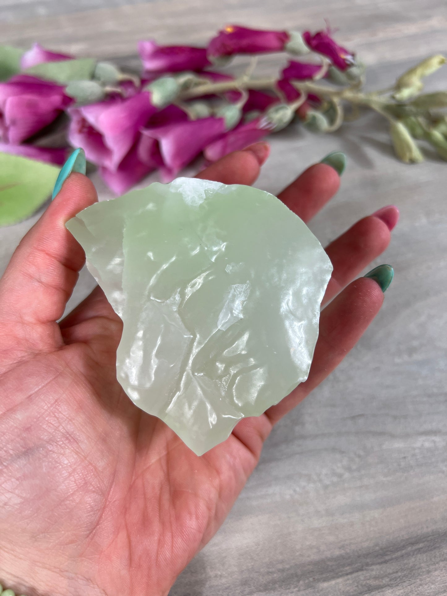 Raw Green Calcite