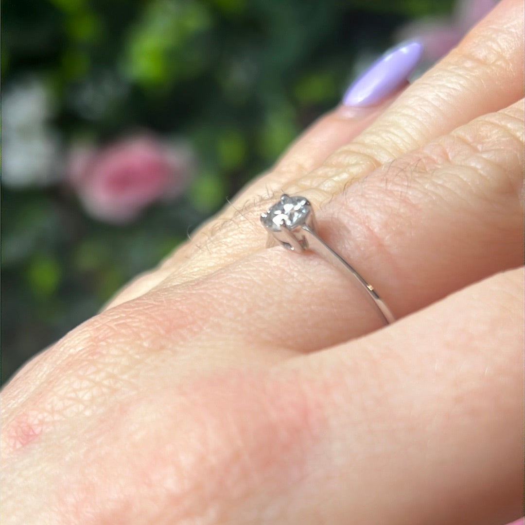 Moissanite 925 Sterling Silver Ring 0.5ct