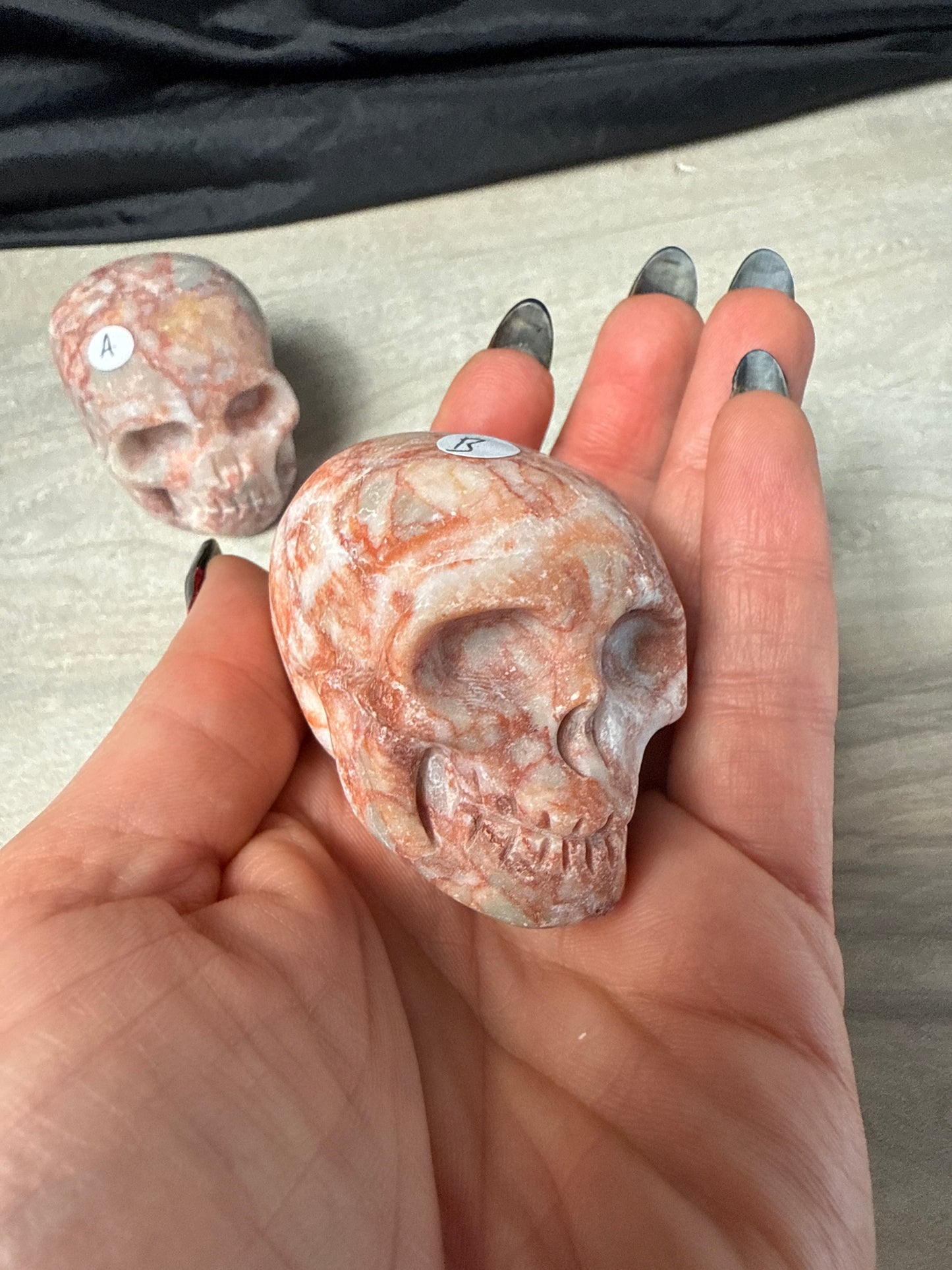 Red Vein Jasper Skull