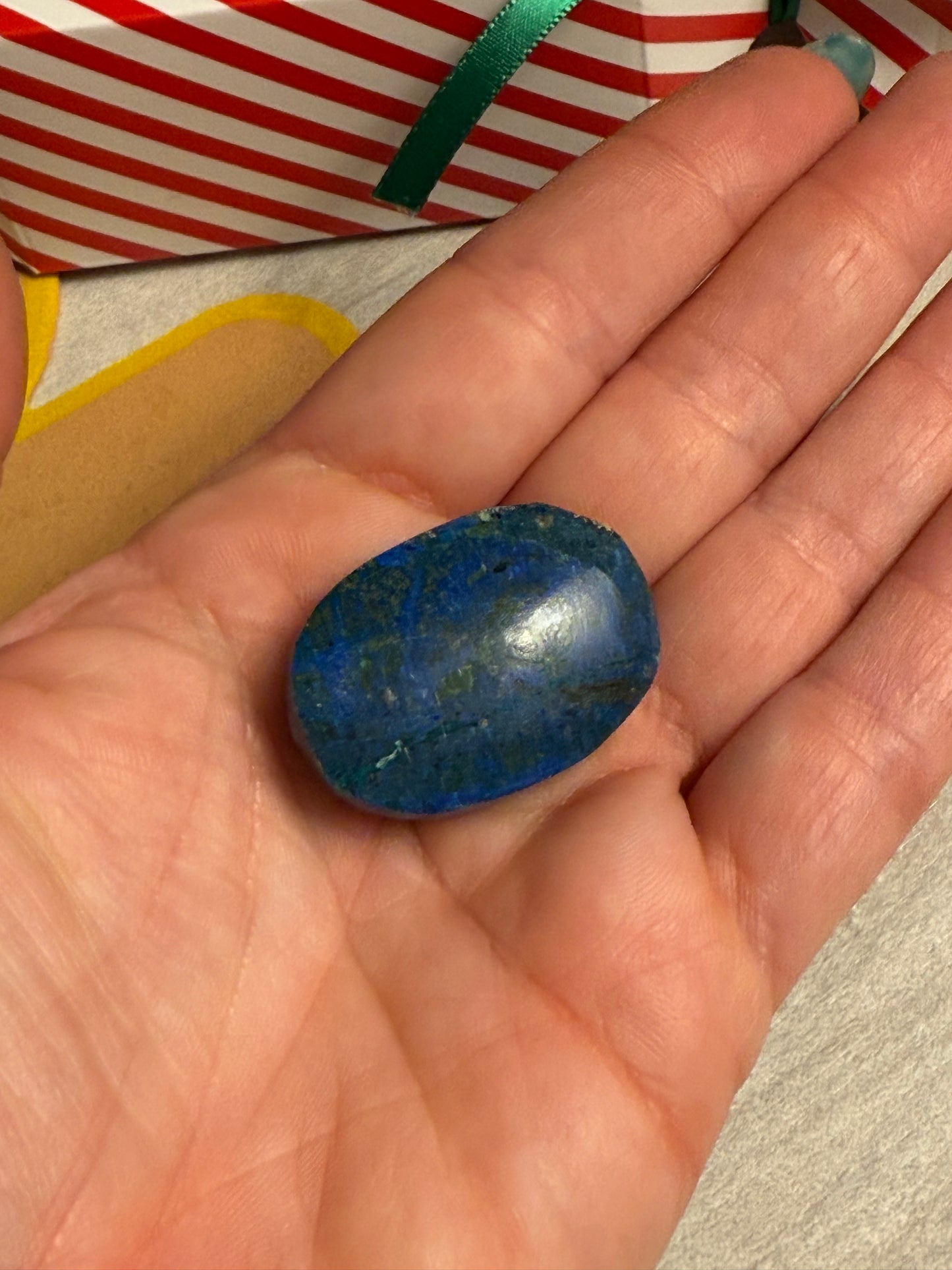 Azurite Palm Stone