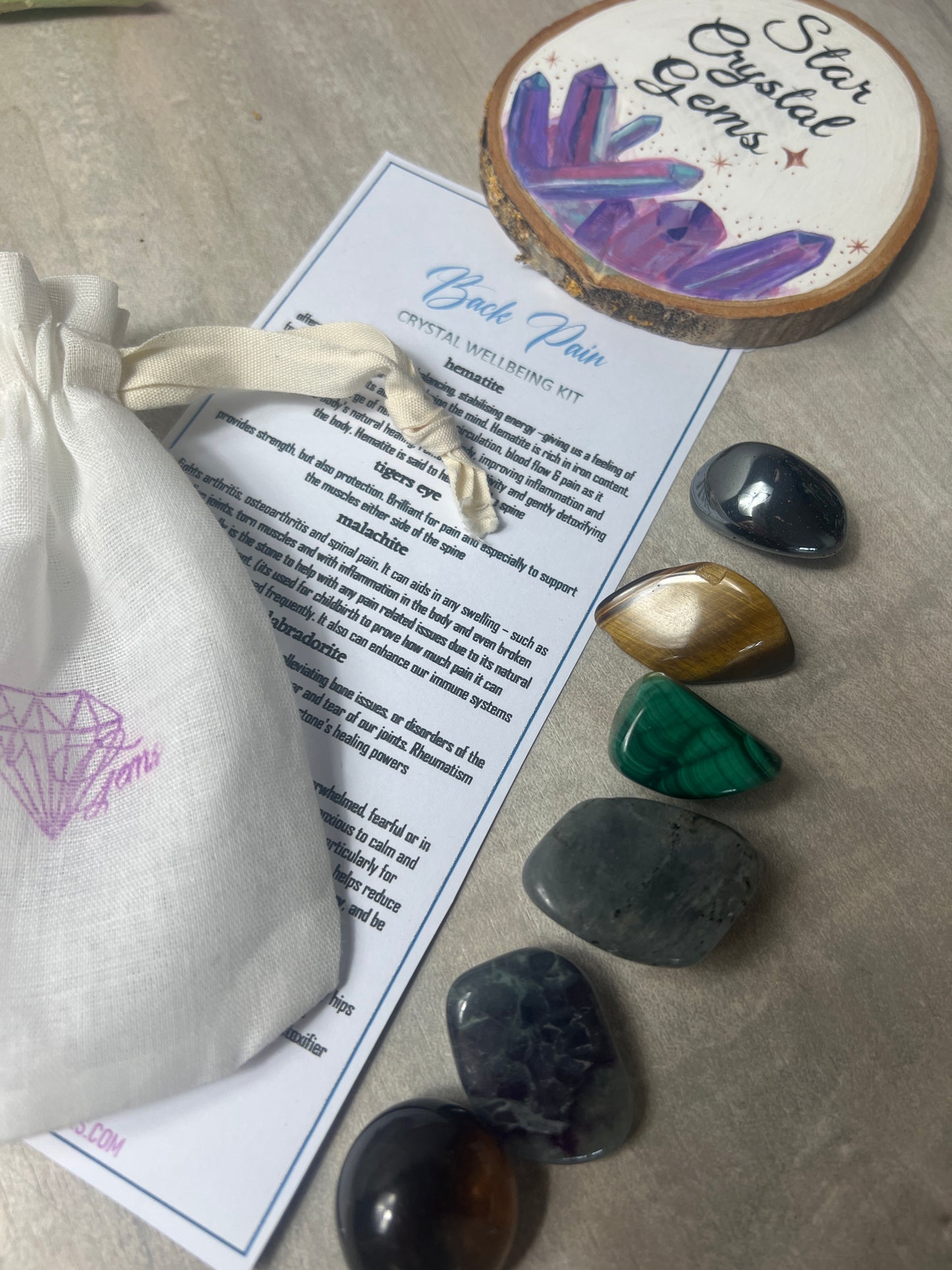Starcrystalgems - Back Pain - Tumblestone Kit