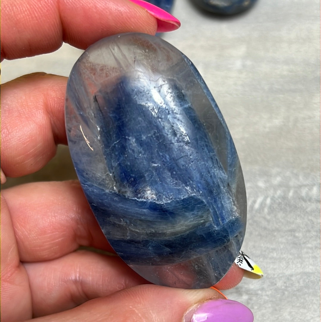 Kyanite in Clear Quartz Palm - rare find