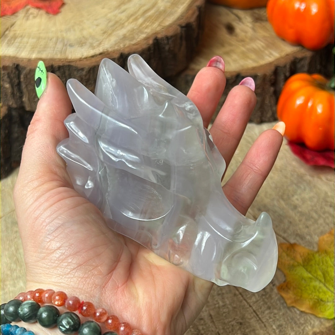 Ytrium Fluorite Dragon Skull head