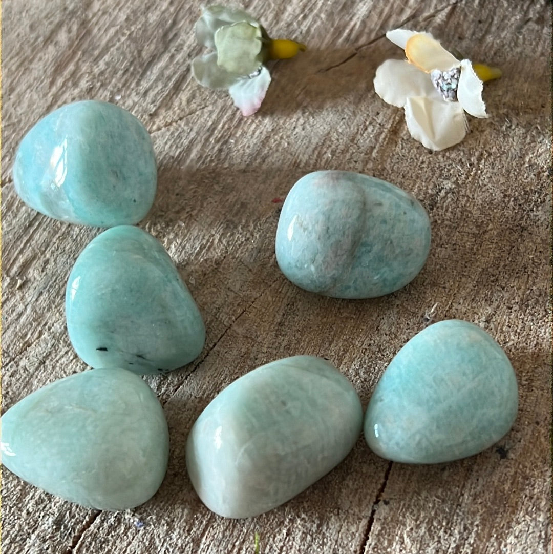 A Amazonite large polished tumble tumblestone