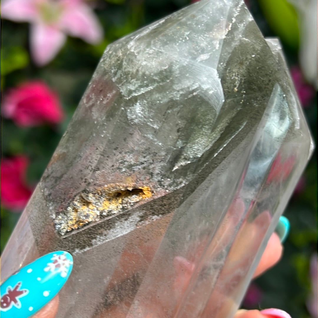 Twin Phantom Garden Quartz Tower Point