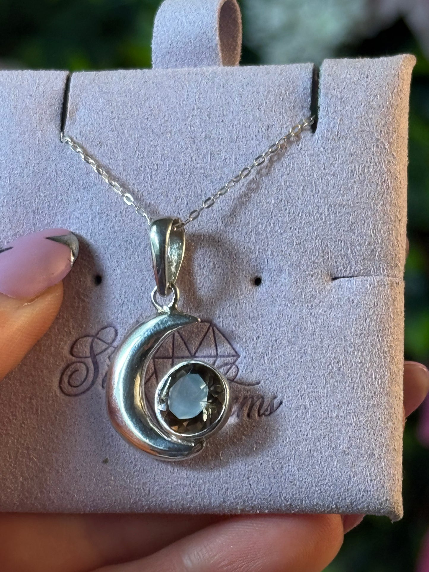 Smoky Moon 925 Sterling Pendant