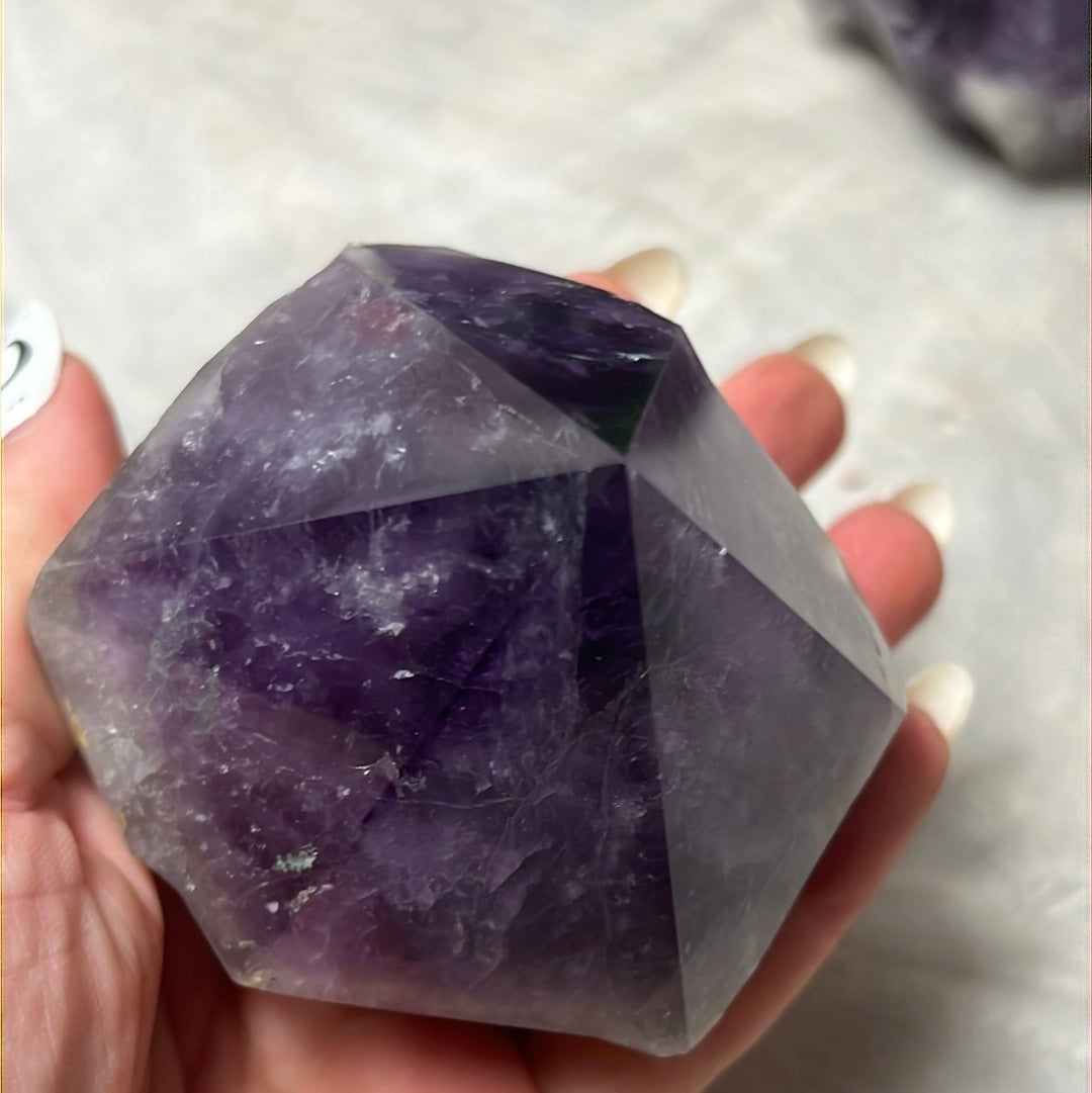 Amethyst Half & Half Polished Raw Tower Points