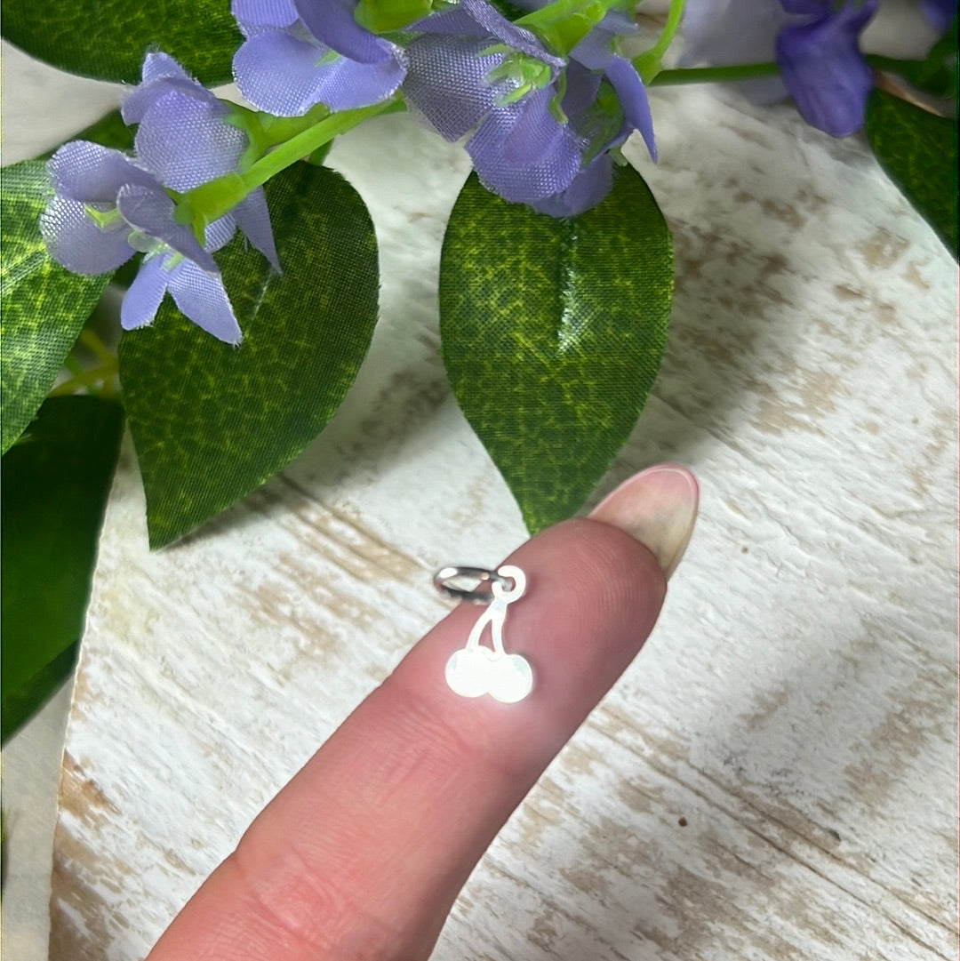 Cherries 925 Sterling Silver Pendant Charm