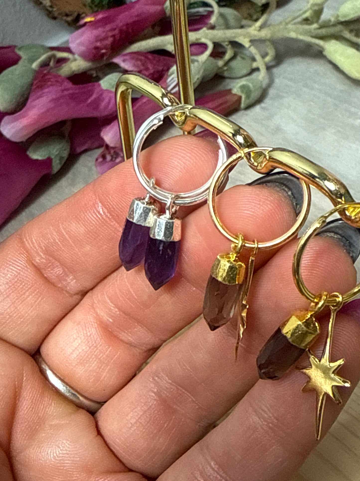 15mm Hoop Point 925 Sterling Silver Earrings