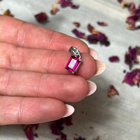 Ruby Facet 925 - Sterling Silver Pendant