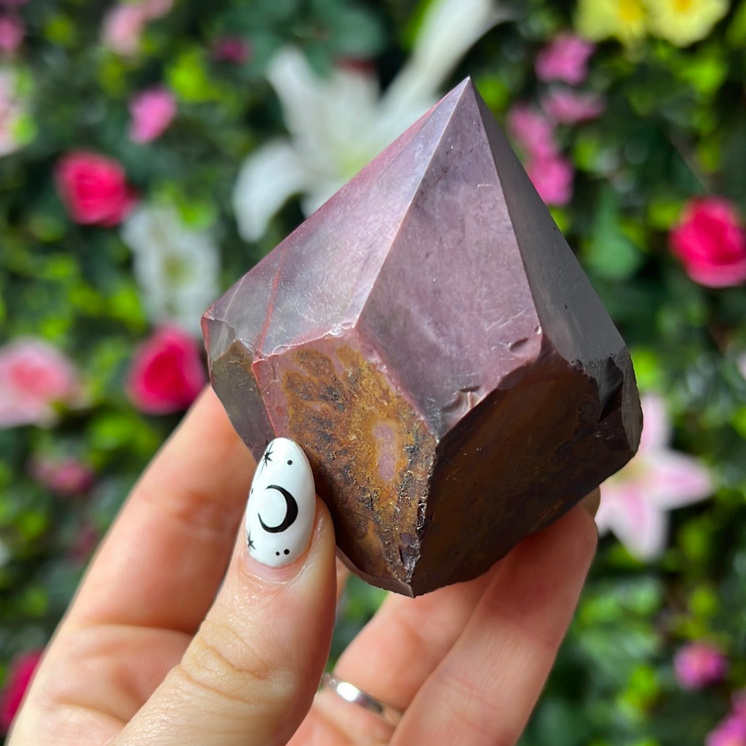Mookaite Half & Half Polished Raw Tower Points