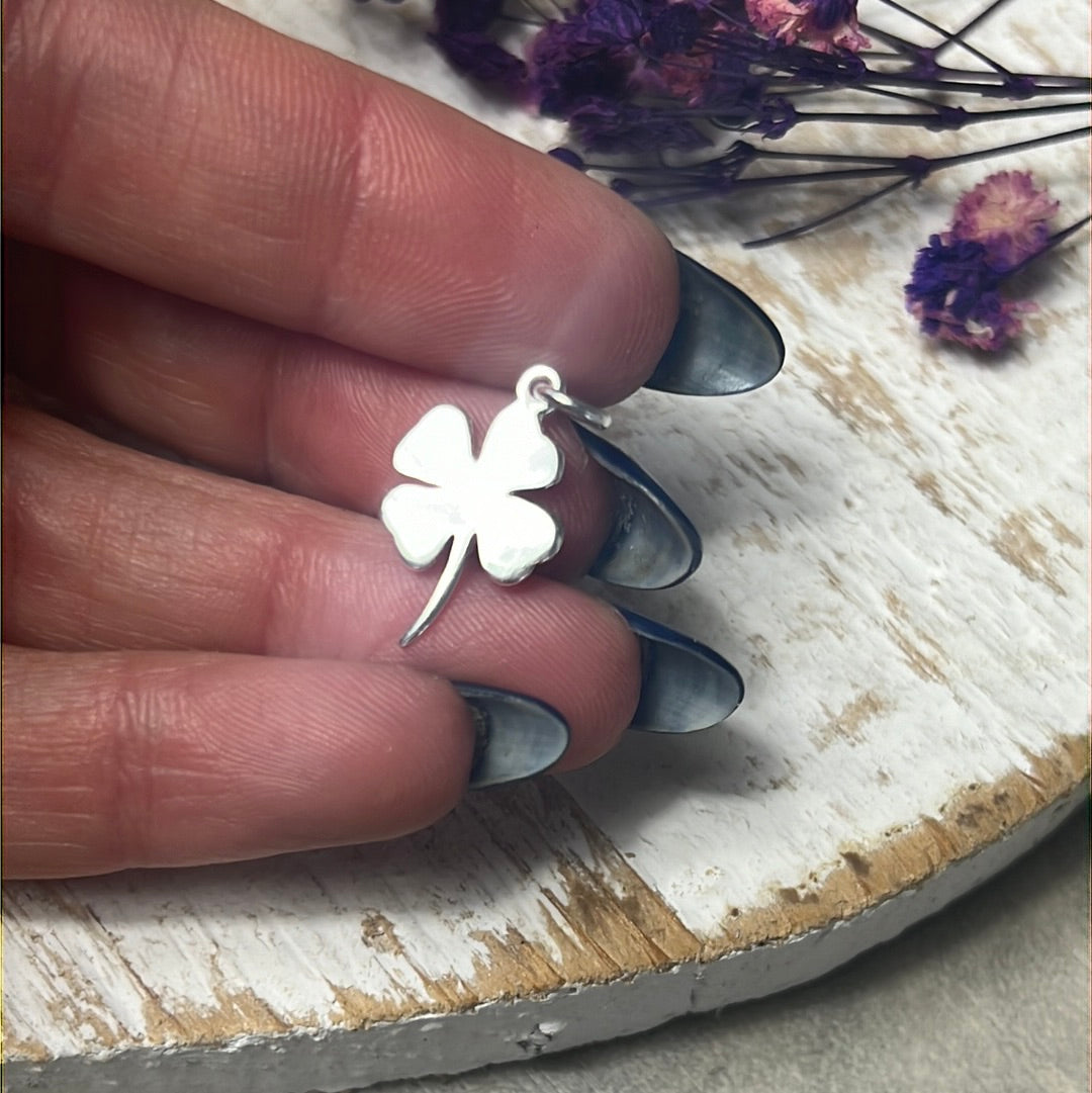 Four Leaf Clover 925 Sterling Silver Pendant Charm