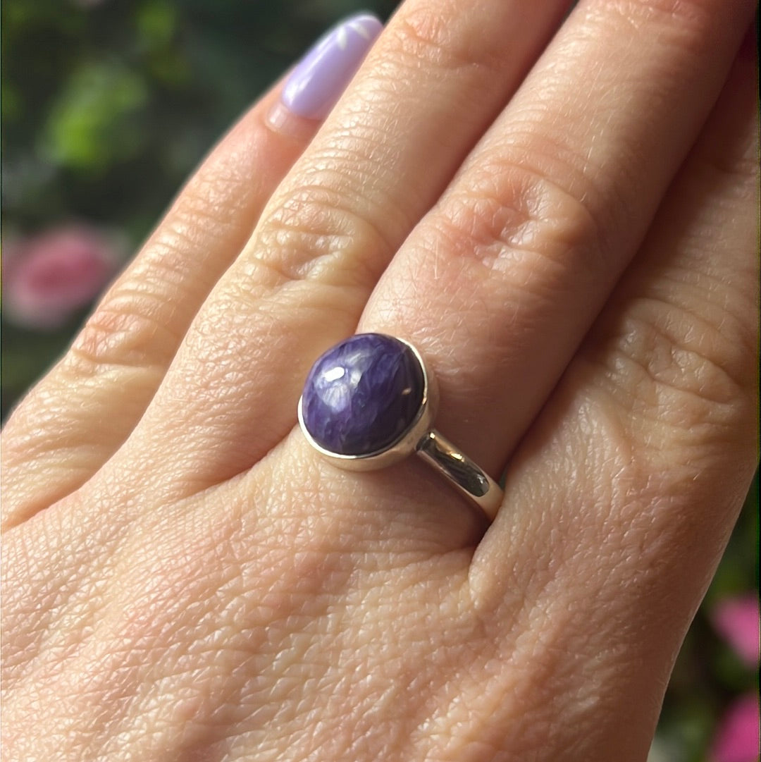 Chaorite 925 Sterling Silver Ring - Size P 1/2