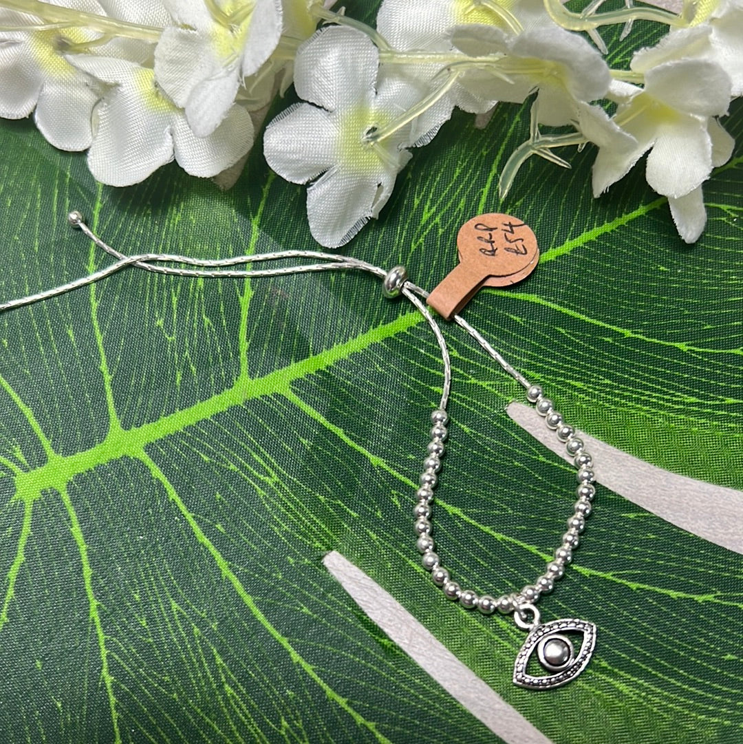 Evil Eye Protection 925 Silver Thread Adjustable Bracelet