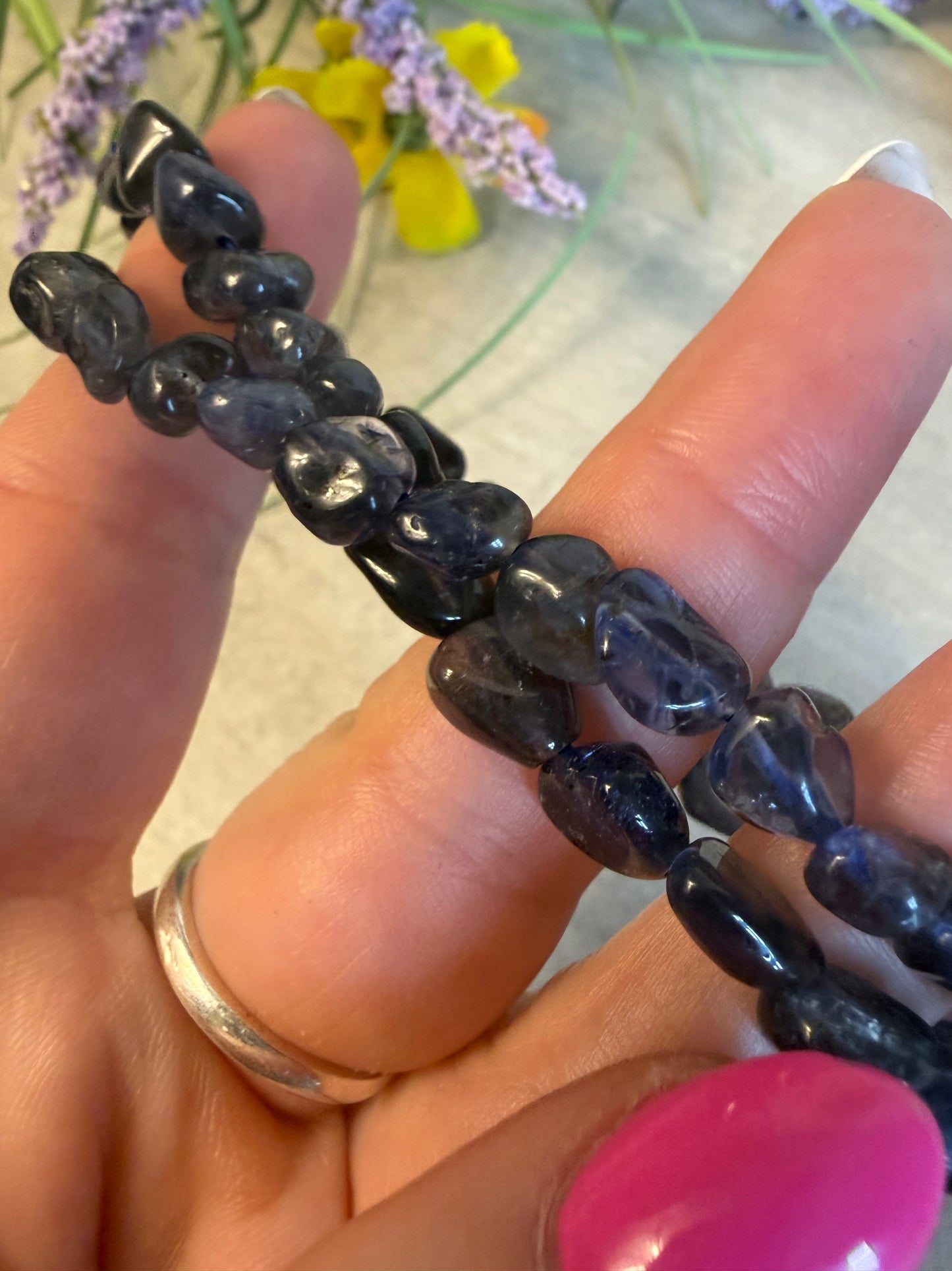 Iolite nugget Bracelet