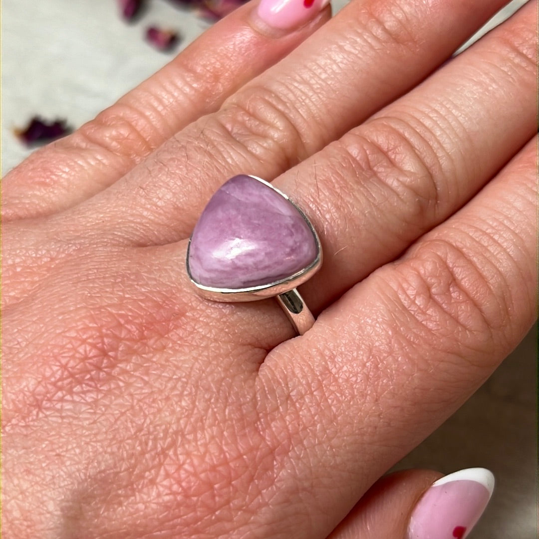 Pink Tourmaline 925 Silver Ring - Size O  AA GRADE