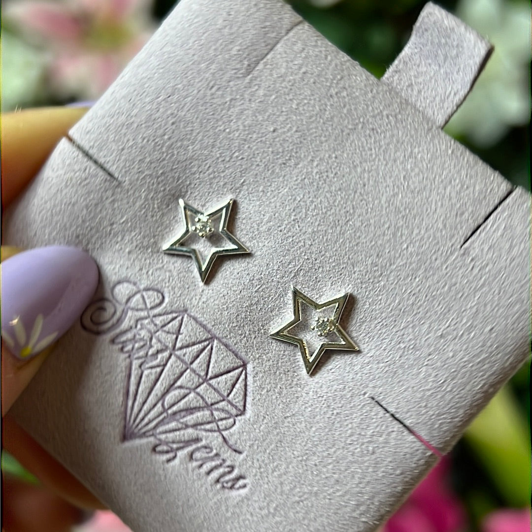 Star Bling Sterling Studs Earrings