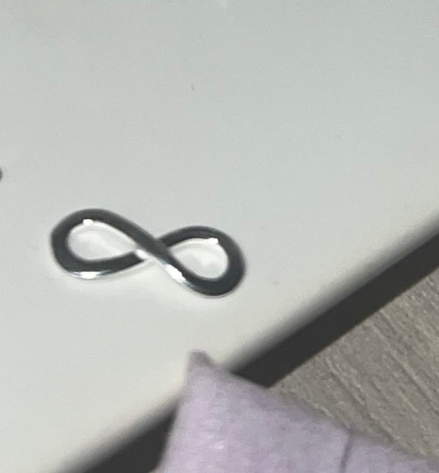 Small Infinity 925 Sterling Silver Pendant Charm