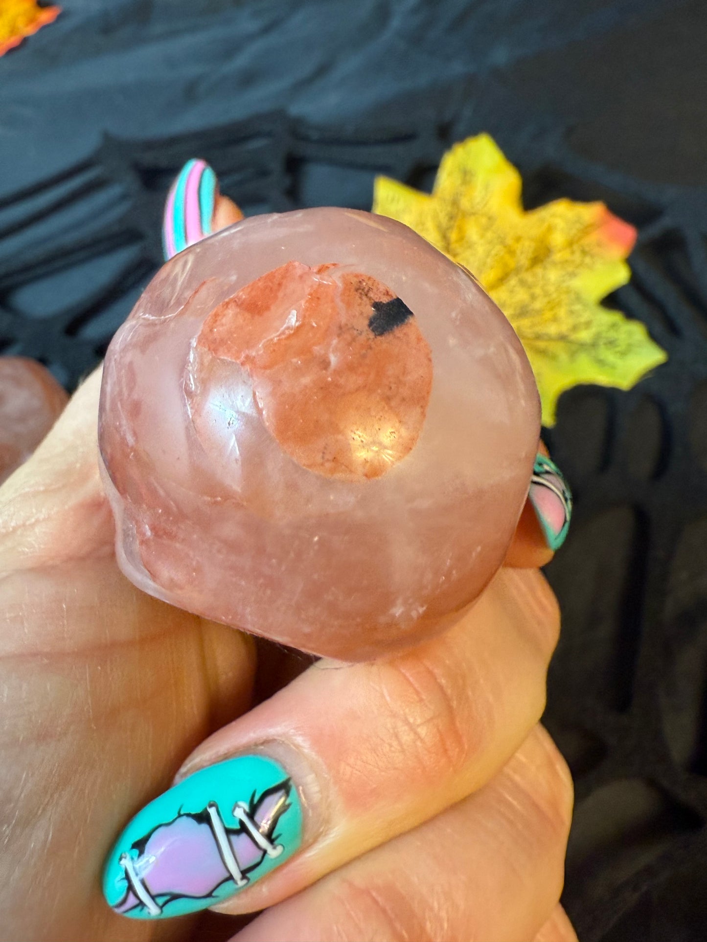 Fire Quartz Skull