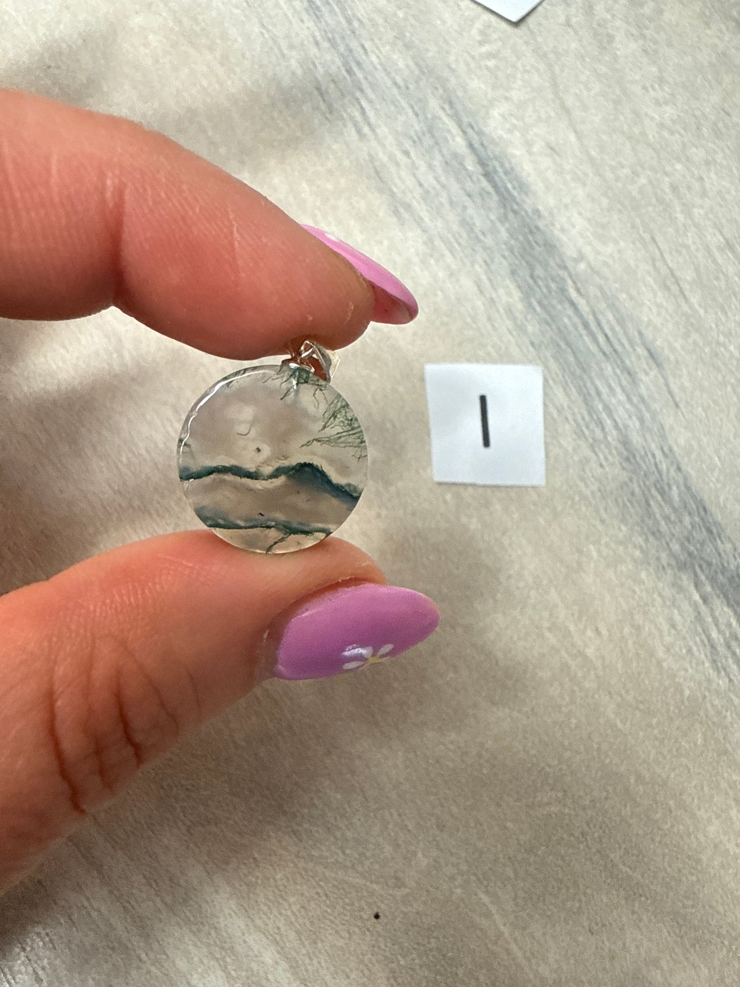 Moss Agate Sterling Pendant