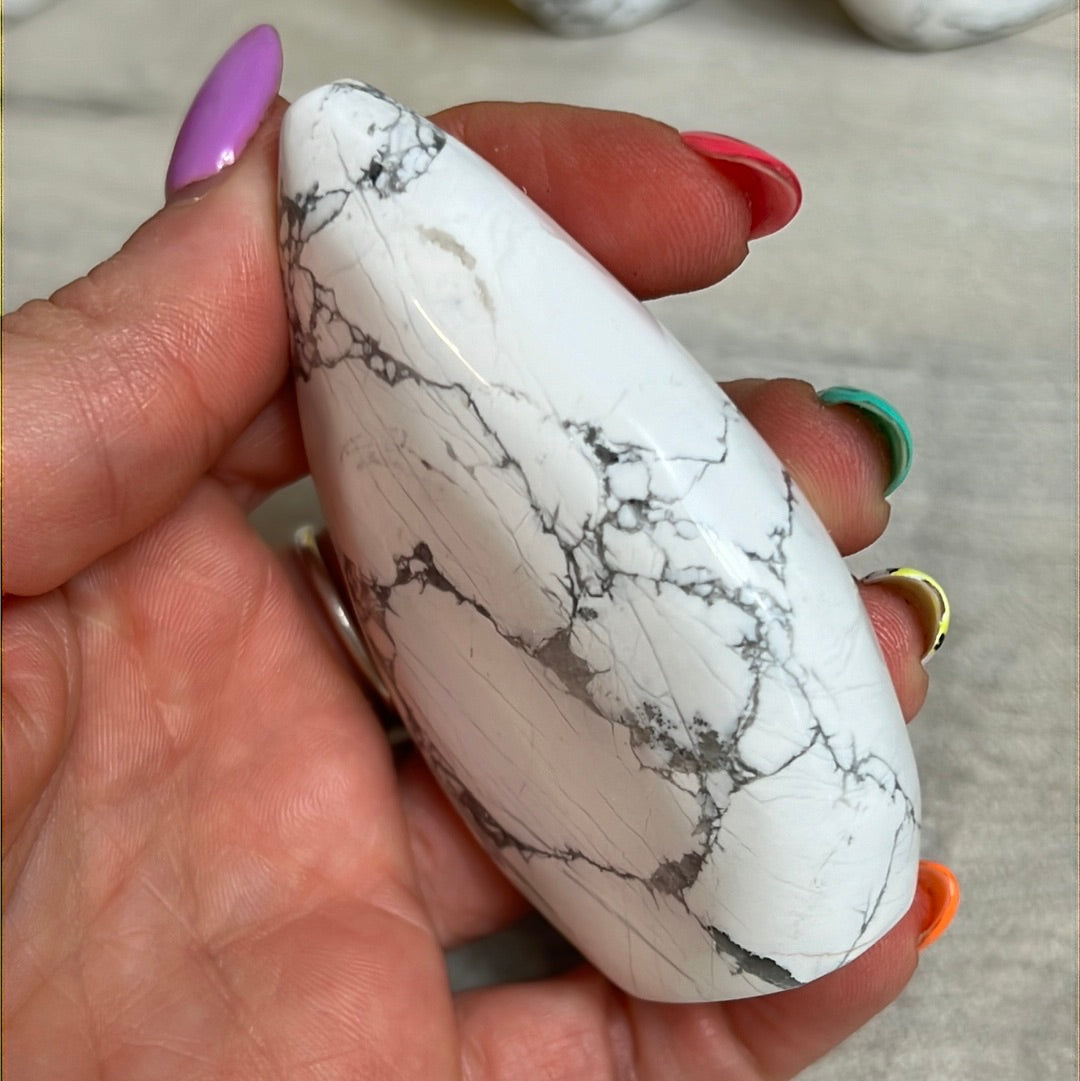 White Howlite Freeform Flame