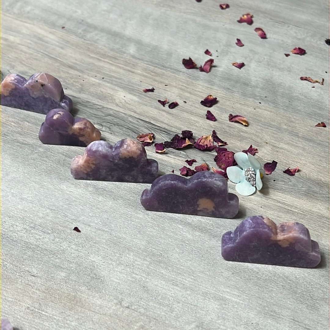 Lepidolite with stillbite Cloud