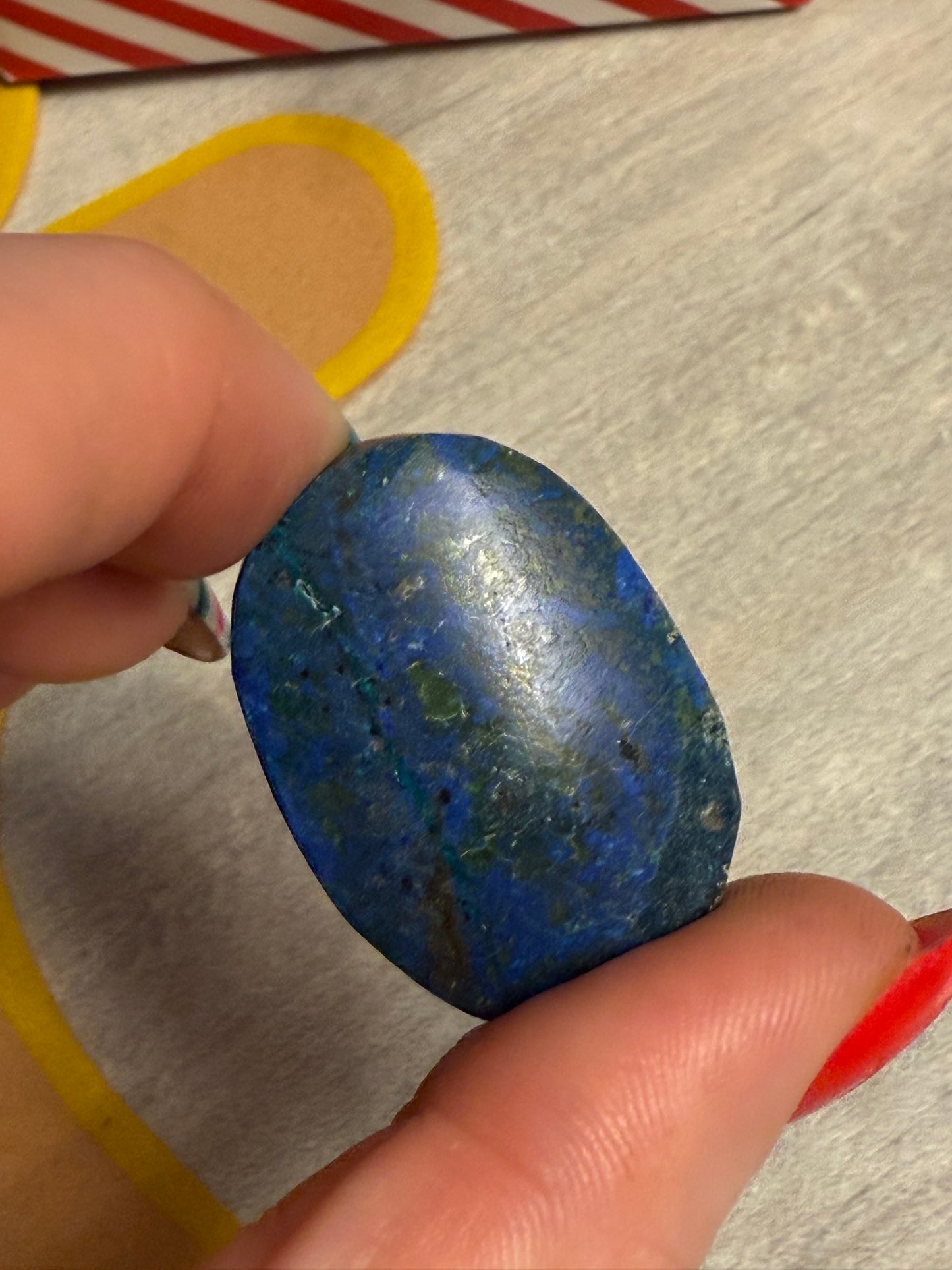 Azurite Palm Stone