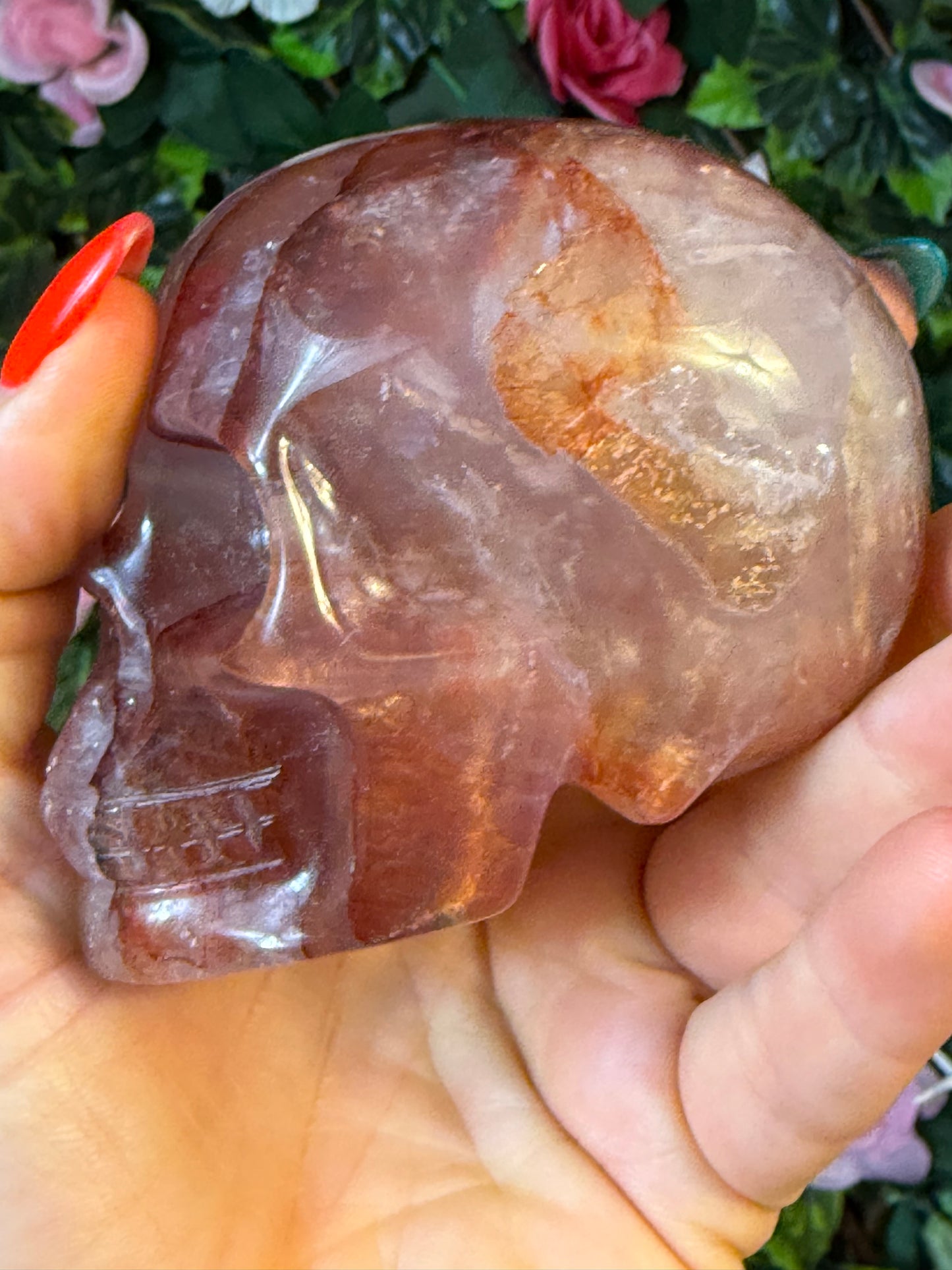 Fire Quartz Skull
