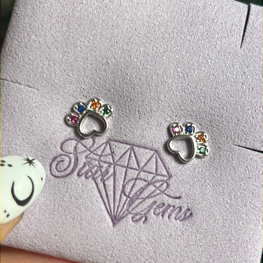 Paw Studs 925 Sterling Silver Earrings