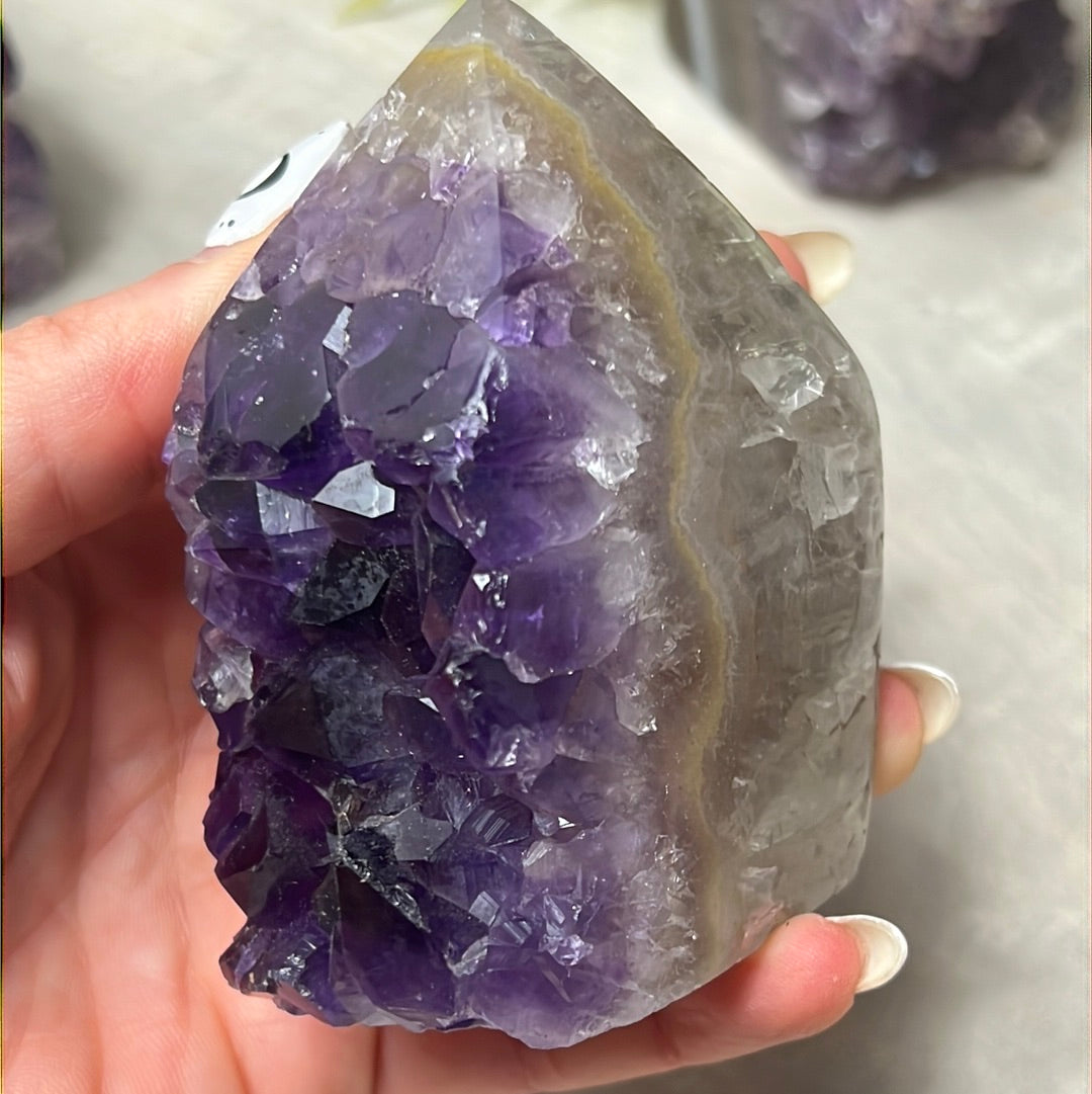A Amethyst Agate Tower Points