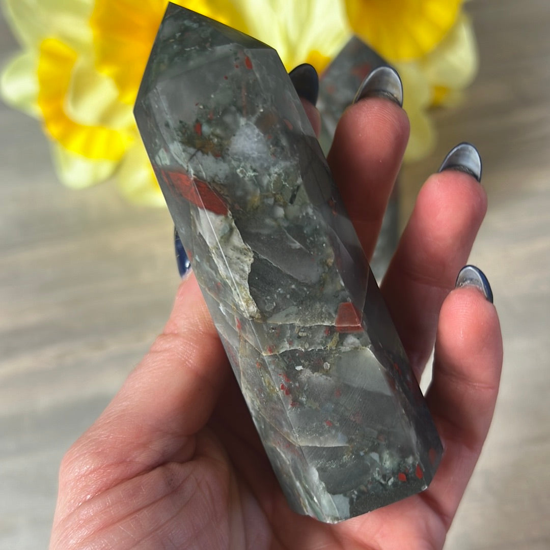 African Bloodstone Moon Phase Lunar Point Tower