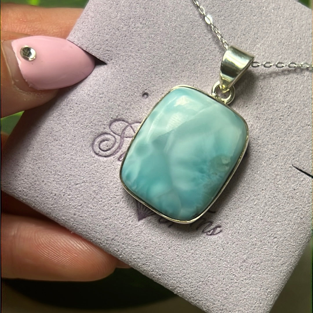 Larimar 925 Sterling Pendant