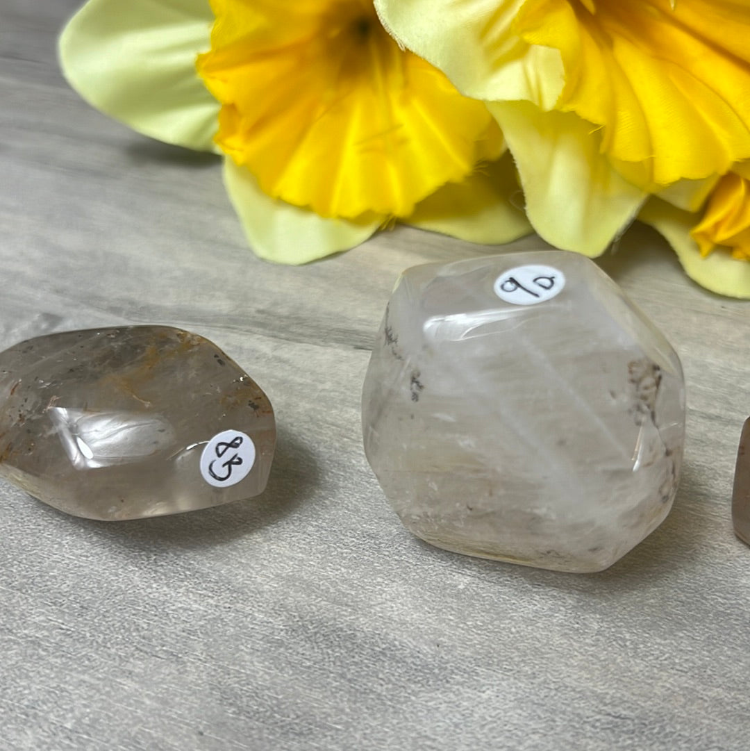 Pyrite in Quartz Freeform Polished Specimen