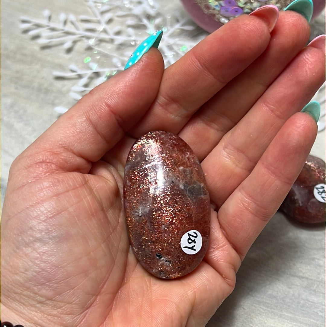 Sunstone Heart / Palm - AA Grade