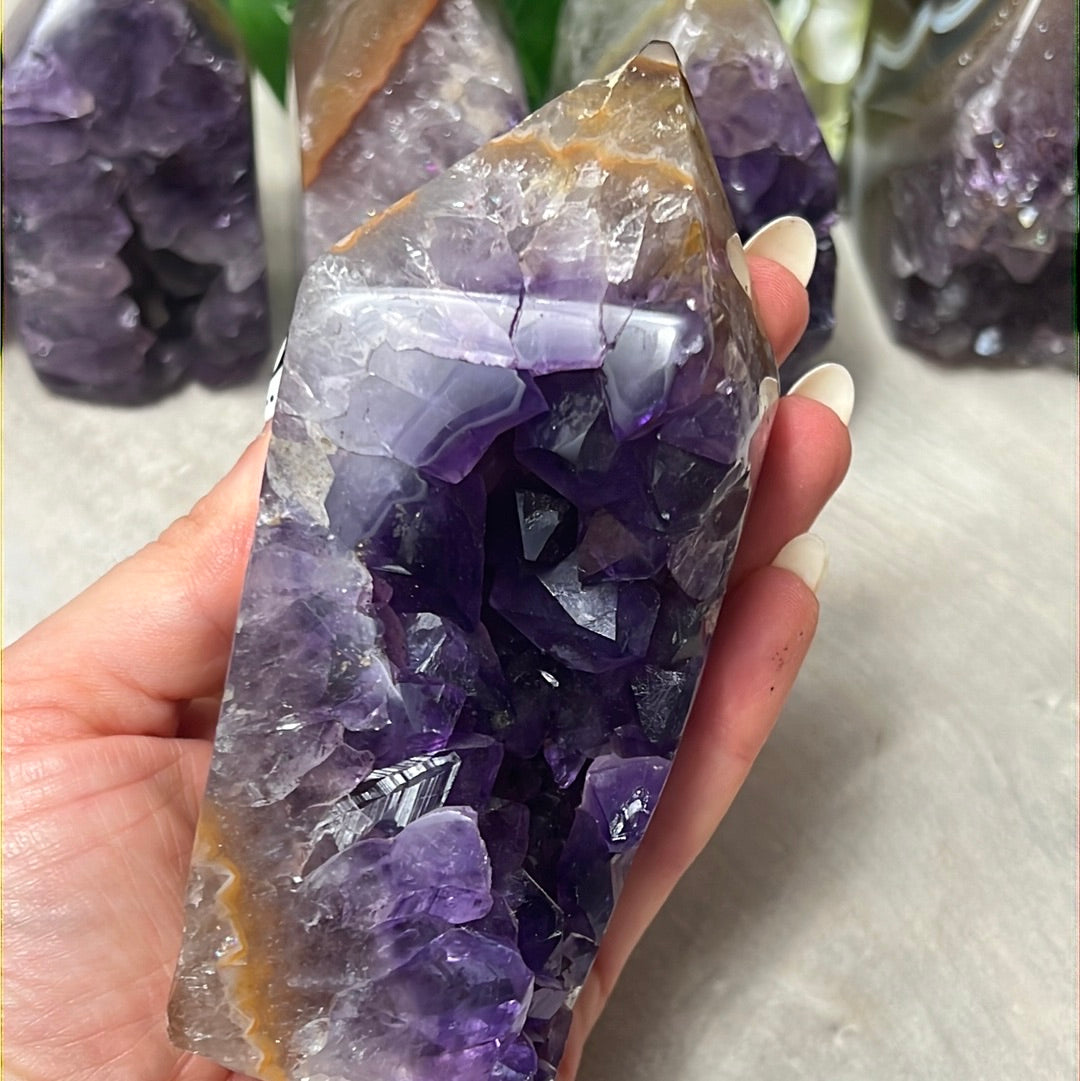 A Amethyst Agate Tower Points