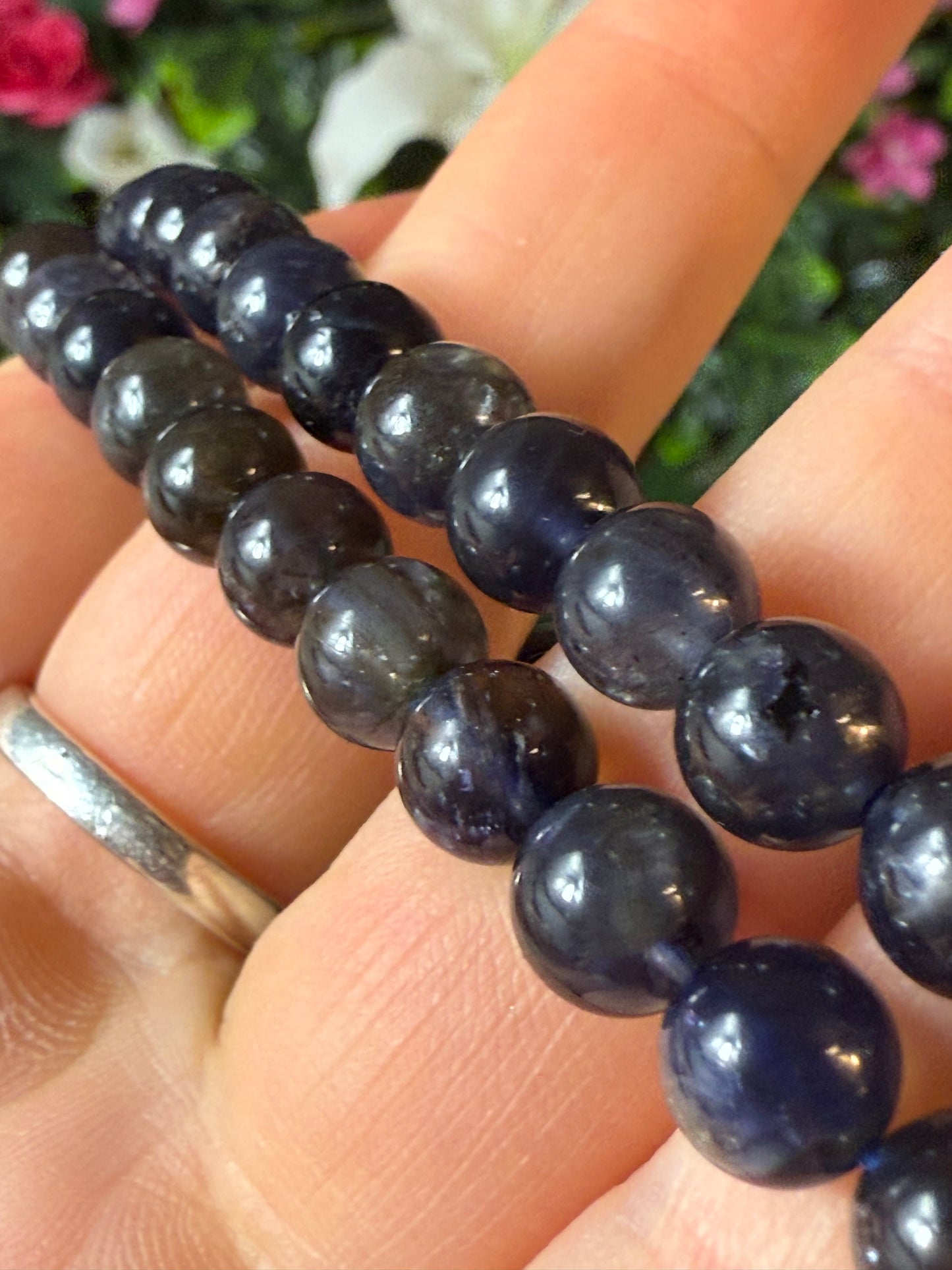 Iolite Bead Bracelet