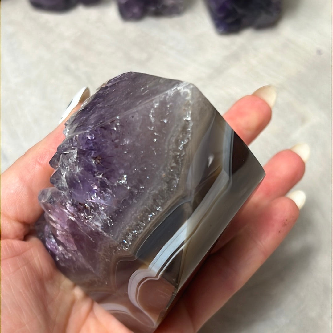 A Amethyst Agate Tower Points